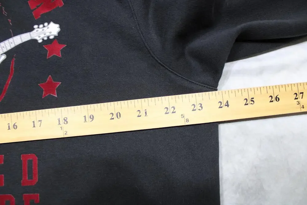 True Religion Hoodie Mens XL Black Full Zip Fleece Sweatshirt Buddha Graphic